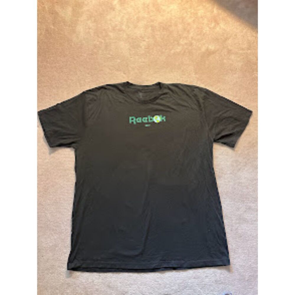 Reebok Protect The Planet Graphic T-Shirt Black 2XL Front Back Print